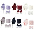 thumbnail image 6 of Chenyin Kids Toddler Hat Scarf Gloves 3PCS Set Padded Scarf Fall Winter Woolen Hat Boys Girls Gloves Warm Outfit 1-6 Years, 6 of 8