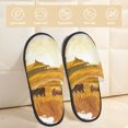 thumbnail image 2 of Fotbe Western Cowboy Ranch Pantuflas Peludas para Mujer con Estampado, Zapatillas de Peluche, Zapatos de Invierno para Casa, Uso Interior y Exterior-Medium, 2 of 8
