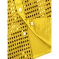 thumbnail image 4 of Aislor Aislor Kids Boys Long Sleeve Shiny Sequined Shirts Latin Jazz Dancewear Boys Stage Performance Costumes Fancy Shirt Tops, 4 of 7