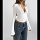 thumbnail image 4 of Blusas de Encaje con Cuello en V y Larga para Salir para Mujer S, 4 of 8