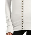 thumbnail image 5 of J. METHOD Women's Snap Button Cardigan Long Sleeve Knit Ribbed Sweater NEWJ181 Ivory XL, 5 of 5