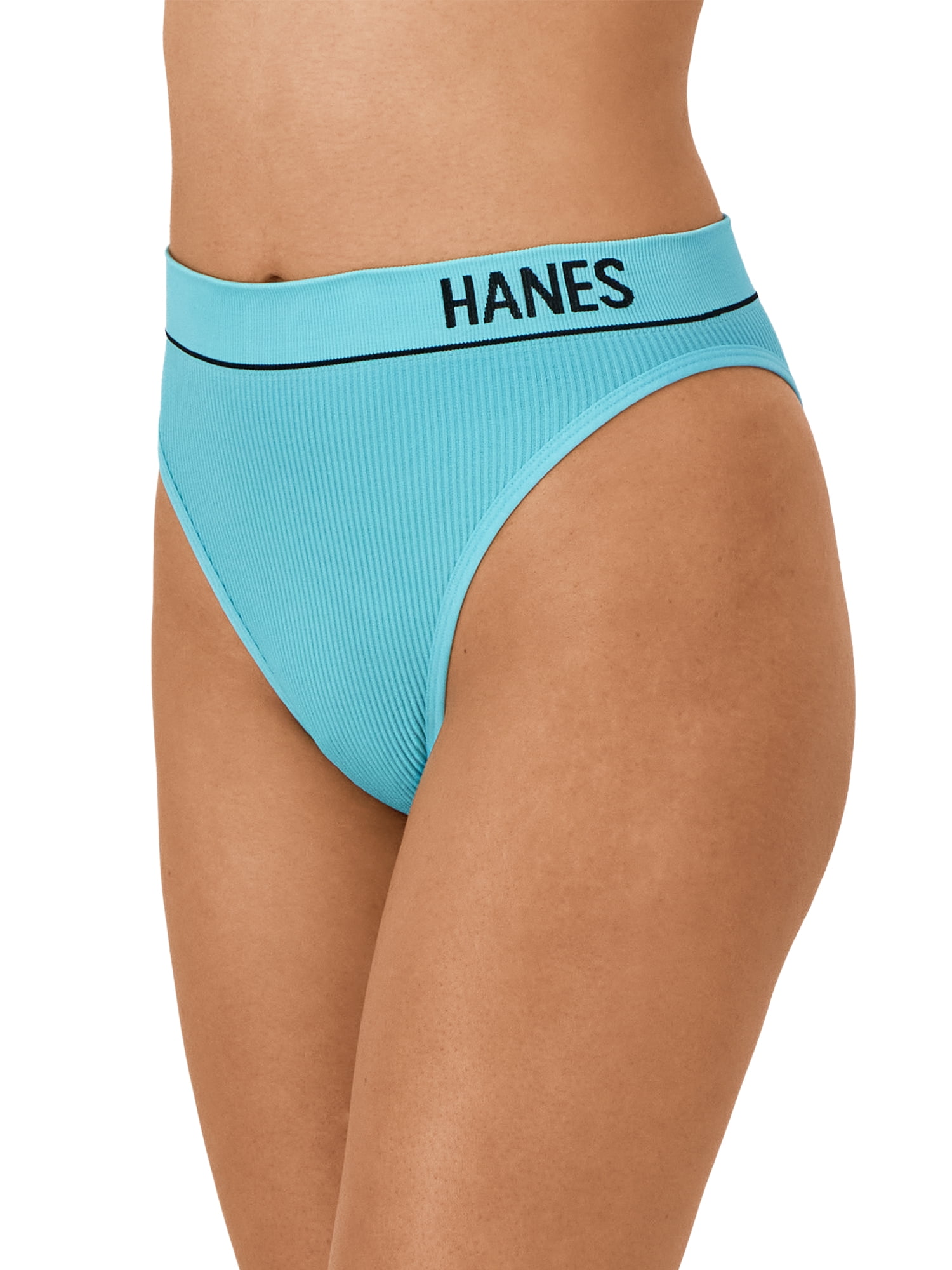 Hanes Originals Women’s Seamless Rib Hi-Rise Cheeky Underwear, 3-Pack