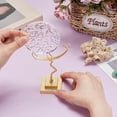 thumbnail image 4 of Dserhfy Moon Faux Crystal Display Holder Heavy Duty Metal Faux Gems Natural Stone Show Stand Home Office Desktop Decoration, 4 of 7