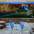 thumbnail image 4 of Great Sun 32" Peacock Solar Garden Lights，Solar Peacocks Garden Decor, Outdoor Stake Lights Waterproof,Landscape with Crackle Glass Ball for Yard Patio Pathway, 4 of 7