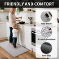 thumbnail image 3 of QiCaiJia Kitchen Rugs Mat Non Slip Washable, Super Absorbent Kitchen Mats for Floor, Rubber Backing Soft Braided Standing Floor Mats Sink Mat Runner Rug, 17"x47" Gray, 3 of 9