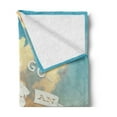 thumbnail image 2 of Adventure Soft Flannel Fleece Throw Blanket, Open Sky with Sublime Cloud Words Lets Go on an Adventure Print, Cozy Plush for Indoor and Outdoor Use, 70" x 90", Sky Blue Cream, by Ambesonne, 2 of 5