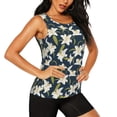 thumbnail image 2 of Balery Lilies Flowers Camiseta sin mangas estampada ligera para mujer, tops de entrenamiento sin mangas, camisetas de yoga transpirables de secado rápido.-XX-Large, 2 of 7