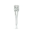 thumbnail image 6 of Angara Natural Diamond Three Stone Engagement Ring for Women in 14K White Gold (Size-5.3mm) | April Birthstone Jewelry (Ring Size - 4.5), 6 of 12