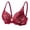 Wine, variant on Floral Lace Push Up Bra Womens Cute Bow Underwire Adjustable Strap Thin Cup Breathable Bralette White Bras for Lady Wirefree Sports Bra L