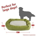 thumbnail image 2 of Majestic Pet Sherpa Villa Velvet Bagel Pet Bed for Dogs, Calming Dog Bed Washable, Large, Apple, 2 of 5