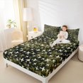 thumbnail image 5 of Homewish Cartoon Vehicle Plane Twin Sheet Sets, Aircraft Helicopter Twin Fitted Sheet, Green Camo Watercolor Flat Sheet, Breathable Home Decor, 3-Piece, 5 of 8