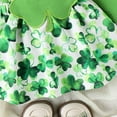 thumbnail image 7 of Okbabeha Newborn Baby Girl Christmas Outfit 0 3 6 9 12 18 24Months Ruffle Romper Onesie+Overall Skirt Dress Headband Clothes Set, 7 of 7