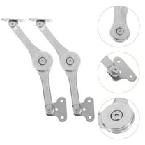 HONMEET 2pcs Zinc Alloy Hinges Soft Close Wardrobe Lift Hinge For Cabinet Closet Toy Box Heavy Duty Lid Support