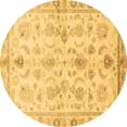 thumbnail image 1 of Ahgly Company Indoor Round Oriental Brown Traditional Area Rugs, 3' Round, 1 of 4