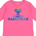 thumbnail image 4 of Inktastic Happy Hanukkah with Menorah Boys or Girls Long Sleeve Toddler T-Shirt, 4 of 5