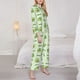 thumbnail image 3 of Balery Green Avocado Conjunto de Pijama con Estampado para Mujer, Conjunto de Dos Piezas con Manga Larga, Ropa de Dormir Suave con Bolsillos, Pijamas Cómodos-Medium, 3 of 7