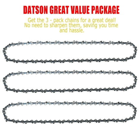 18 Inch Chainsaw Chain 3/8" LP Pitch .050" Gauge 63 Drive Links -FOR CRAFTSMAN 172.34120 (3 Chains)