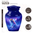 thumbnail image 2 of JAGASY Tiger Urn for Ashes Adult Male, Blue Small Urns for Human Ashes Keepsake, Forest & Starry Sky Decorative Urn for Sister, Miniature Cremation Urns for Brother, (3 Inch), 2 of 7
