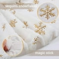 thumbnail image 5 of Vafful Christmas Tree Skirt 36'' Plush Skirts Decorations for Merry Christmas Party Christmas Tree Mat White and Gold Snowflake Faux Fur Tree Skirt, Xmas Tree Skirt Christmas Holiday Decorations, 5 of 7