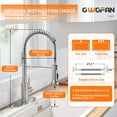 thumbnail image 3 of Brushed Nickel Kitchen Faucet with Pull Down Sprayer, 1 Handle Dual Function for Farmhouse  Laundry Utility RV Wet, 3 of 7