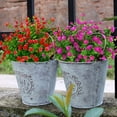 thumbnail image 4 of GRNSHTS 6 Pcs Artificial Flowers No Fade Faux Spring Plants, Fake Indoor Outdoor Greenery for Wedding Party Home Garden Fireplace Decor(Red), 4 of 8