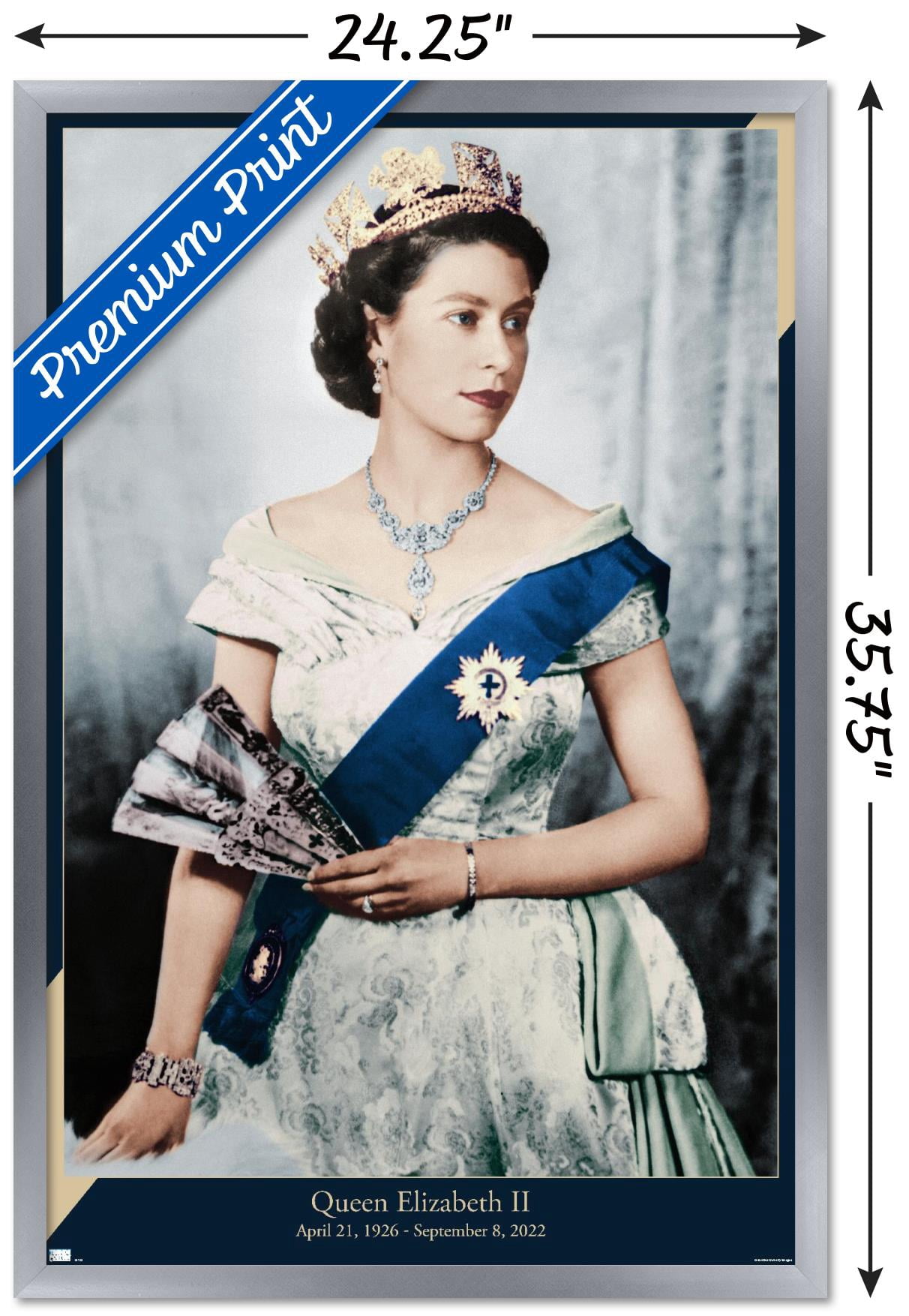 Queen Elizabeth II - Queen Wall Poster, 22.375" x 34" Framed