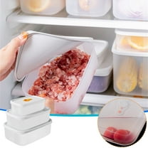 3-Piece Microwave & Refrigerator Safe Food Storage Containers Set Plastic Airtight Leakproof Lunch Boxes (310ml,710ml,1050ml) Stackable for,Vegetables & Meat
