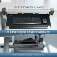 thumbnail image 2 of VIVO Height Adjustable Clamp-on Computer Keyboard Tray with Storage Drawer, 2 of 8