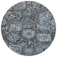 thumbnail image 2 of Addison Rugs Chantille Indoor/Outdoor Traditional Damask Chocolate Washable Round Rug, 8' x 8', 2 of 6