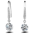 thumbnail image 2 of Anvazise Women Fashion 925 Sterling Silver Rhinestone Dangle Earrings Wedding Jewelry, 2 of 9