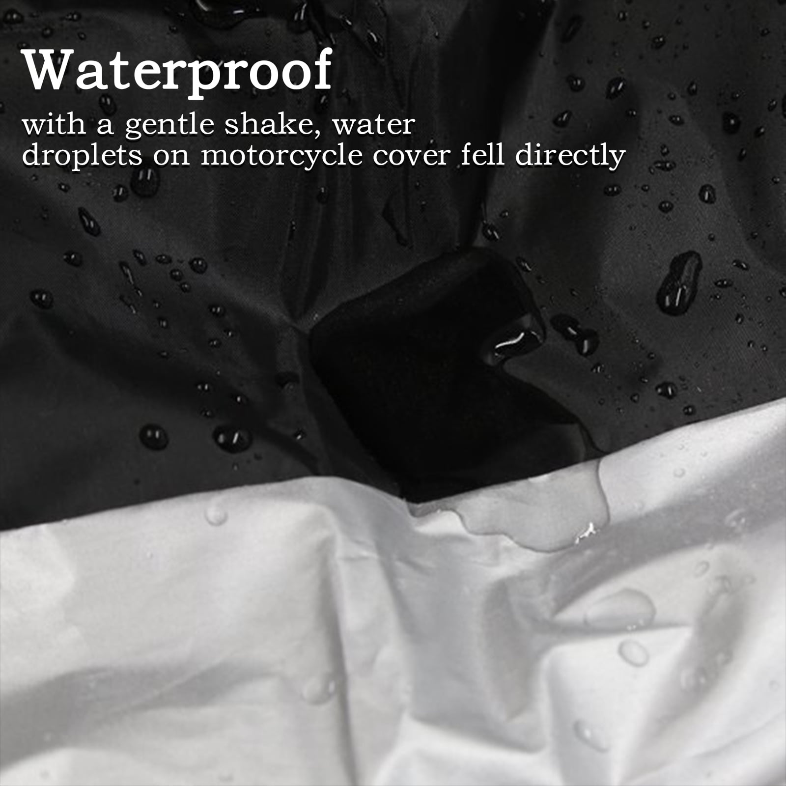 OFFCURVE Motorcycle Cover All Season XL,Waterproof Outdoor UV Protection with Lock-Holes,1 Piece
