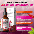 thumbnail image 3 of Cayenne Pepper Drops - Cayenne Pepper Extract - Turmeric Curcumin, Ginseng, Hawthorn, Black Pepper & More - Organic Liquid Supplement, Fast Absorbing, 2 FL OZ, 3 of 7