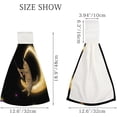 thumbnail image 3 of 1 Pcs Hanging Towels, Dish Towels Cat Unicorn Catching Space Stars Absorbent Hand Towels with Hanging Loop Washcloth for Bathroom Kitchen, 3 of 7