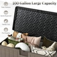 thumbnail image 6 of Costway Storage Box with Lockable Design & Gas Strut Handle 2 Person Bench Garden Organizer, 6 of 11
