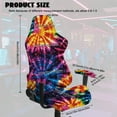 thumbnail image 7 of Xoenoiee Colorful Tie Dye Print Gaming Chair Cover, Stretchable Office Computer Chair Cover Ergonomic Cat Proof Protector with Armrests, Comfy Executive Rolling Chairs for Home Office, 7 of 7