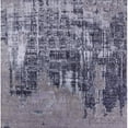 thumbnail image 1 of Ahgly Company Machine Washable Indoor Square Industrial Modern Purple Navy Blue Area Rugs, 6' Square, 1 of 7