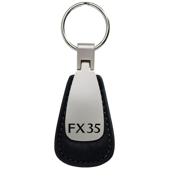 Infiniti FX35 Leather Teardrop Key Chain (Black)