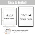 thumbnail image 3 of KAIWIN 3 Pack Poster Frames 16x24 Plastic Picture Frame for Horizontal and Vertical Wall Mounting,Black, 3 of 6