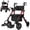 Red, variant on StrollAid Rollator Walkers for Seniors with Seat, Walker Wheelchair Combo, 2 in 1 Rolling Walker Transport Wheelchair Lightweight Foldable, 10" Big Wheels Transport Chair with Brakes, Red
