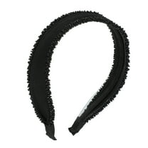 Vocoste 1 Pc Beaded Headbands Hairband for Women Black 1.18 inch Wide