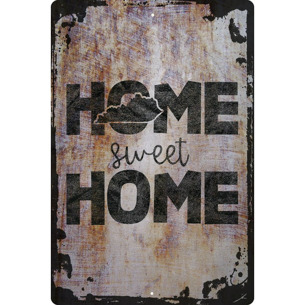 Flat Canvas Wall Art Print Kentucky Home Sweet Home United States Quotes  Decorative Art Wall Decor Funny Gift 