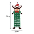 thumbnail image 2 of Calendario de Adviento navideño con 24 bolsillos, decoración de adorno de muñeco de nieve y alce de Papá Noel, 2 of 3