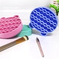 thumbnail image 6 of Joernso Brushes Drying Rack Multi-hole Portable Storage Supplies Reusable Makeup Brush Cleaner Mat for Dresser, 6 of 8
