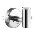 thumbnail image 4 of 2 Pack Towel Hooks, Chrome Polished Finish SUS304 Stainless Steel Coat Robe Clothes Hook Modern Wall Hook Holder for Bathroom Kitchen Garage Hotel Wall Mounted, 4 of 9