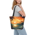 thumbnail image 2 of Honeii Tropical Sunset Paradise Print Women Top Handle Satchel Handbags,Fashion Handbag,Messenger Tote Bag Purse for Women,Shoulder Bag Handbag for Travel, Work, 2 of 6