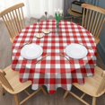 thumbnail image 3 of Christmas Round Tablecloth 70x70in(178x178cm) – Waterproof Polyester Table Cover with Full Print Design, Wrinkle Resistant & Washable for Kitchen Dining Party Decor, 3 of 6
