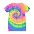 thumbnail image 3 of Colortone B11902125 Women Tie-Dyed V-Neck T-Shirt, Lagoon - Large, 3 of 6