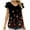 A, variant on SHOPESSA Womens Tops Summer Fashion V-neck T-Shirt Flounces Short Sleeve Casual Loose Fit Tee Shirts Blouse Print Shirt