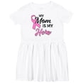 thumbnail image 3 of Inktastic My Mom is My Hero Breast Cancer Awareness Girls Toddler Dress, 3 of 5