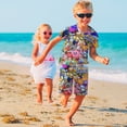 thumbnail image 5 of Boys Kirby Short Sleeve Mesh T-Shirt And Shorts Outfit Set Summer Clothes Set for Kids, 5 of 7